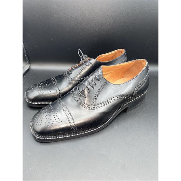 Stefano Marlo Men\'s Black Lace Up Loafer Size 43 Made In Italy main image 9